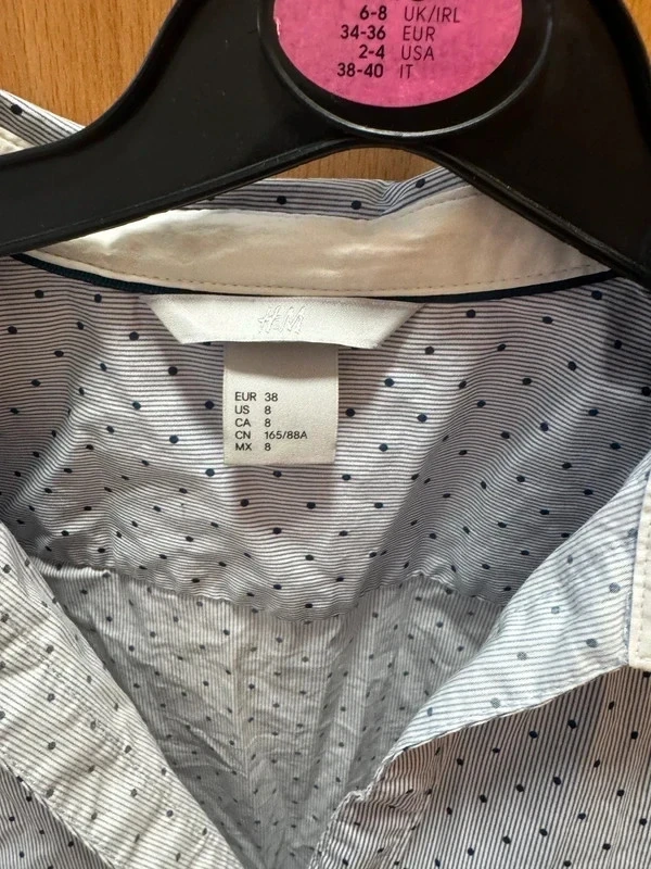 Camisa Estampada de Rayas y Topos - H&M (Talla 38) – photo 3